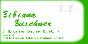bibiana buschner business card